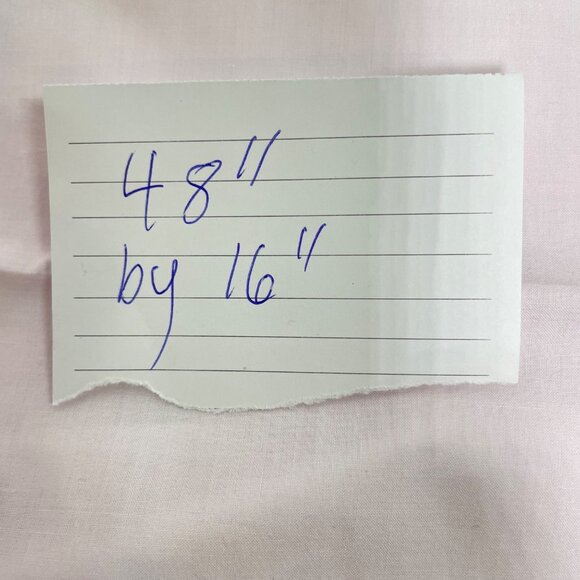 Vintage Hand-Embroidered Poinsettia Table Runner 48" X 16" White Cotton Red & Gr - Picture 11 of 11